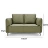 Premier Collection Atlas Green 2 Seater Sofa with Black Legs