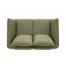 Premier Collection Atlas Green 2 Seater Sofa with Black Legs