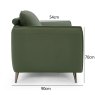 Premier Upholstery Collection Atlas Green 2 Seater Sofa
