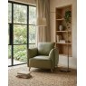 Atlas Green Armchair with Black Legs