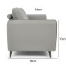 Premier Upholstery Collection Atlas Light Grey 3 Seater Sofa