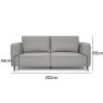 Premier Upholstery Collection Atlas Light Grey 3 Seater Sofa