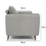 Premier Collection Atlas Light Grey 2 Seater Sofa