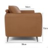 Premier Collection Atlas Tan 3 Seater Sofa