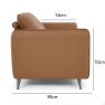 Premier Collection Atlas Tan 2 Seater Sofa