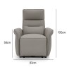 Premier Collection Enzo Light Grey Recliner Armchair
