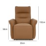 Premier Collection Enzo Tan Recliner Armchair