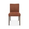Premier Collection Delta Dark Oak Upholstered Chair - Auburn Fabric (Pair)