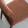 Premier Collection Delta Dark Oak Upholstered Chair - Auburn Fabric (Pair)