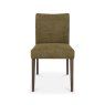 Premier Collection Delta Dark Oak Upholstered Chair - Green Fabric (Pair)