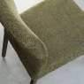Premier Collection Delta Dark Oak Upholstered Chair - Green Fabric (Pair)