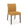 Delta Dark Oak Upholstered Chair - Mustard Fabric (Pair)