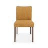 Premier Collection Delta Dark Oak Upholstered Chair - Mustard Fabric (Pair)