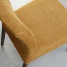 Premier Collection Delta Dark Oak Upholstered Chair - Mustard Fabric (Pair)