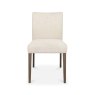 Premier Collection Delta Dark Oak Upholstered Chair - Oatmeal Fabric (Pair)