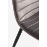 Gallery Collection Rothko - Grey Velvet Fabric Chair with Black Legs (Pair)