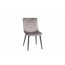 Gallery Collection Rothko - Grey Velvet Fabric Chair with Black Legs (Pair)