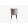 Gallery Collection Rothko - Grey Velvet Fabric Chair with Black Legs (Pair)