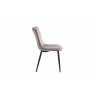 Gallery Collection Rothko - Grey Velvet Fabric Chair with Black Legs (Pair)