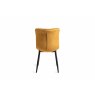Gallery Collection Rothko - Mustard Velvet Fabric Chair with Black Legs (Pair)