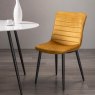 Gallery Collection Rothko - Mustard Velvet Fabric Chair with Black Legs (Pair)