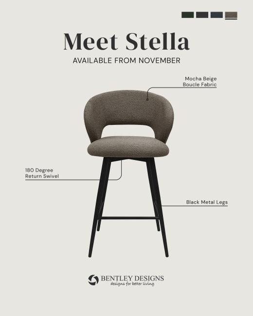 Meet Stella. With its softly curved backrest and open detail, the Stella Bar Stool brings a relaxed,...